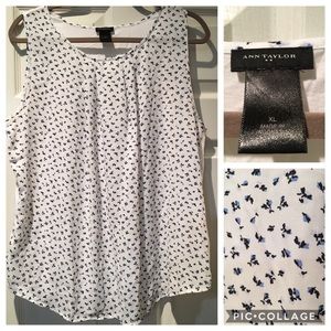 Ann Taylor sleeveless floral blouse - like new